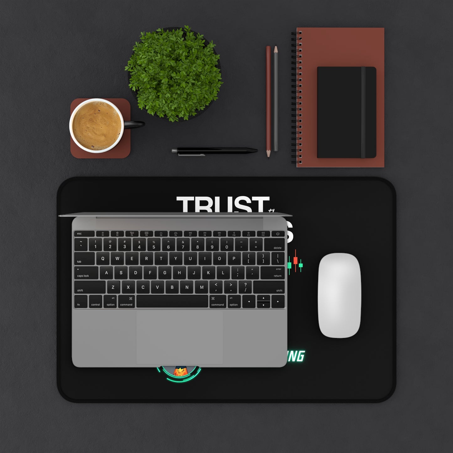 Inspirational Desk Mat - 'Trust the Process' for Traders