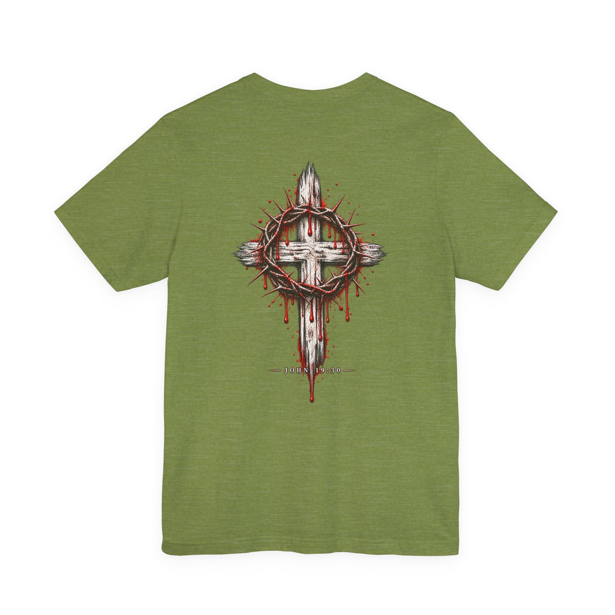 Christian Cross T-Shirt — Crown of Thorns Blood Drip Graphic Tee