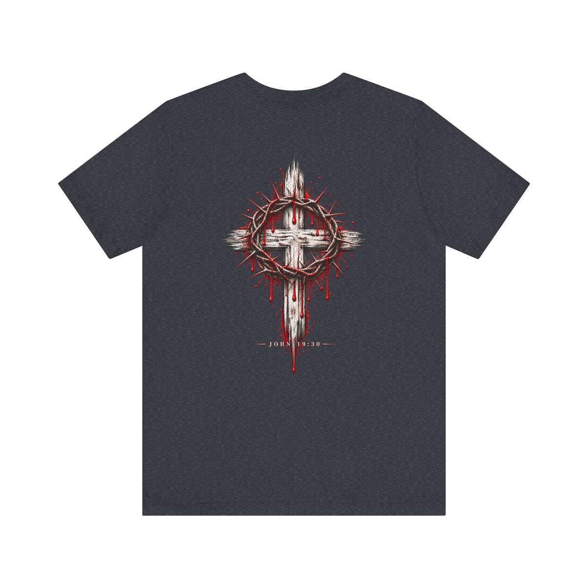 Christian Cross T-Shirt — Crown of Thorns Blood Drip Graphic Tee