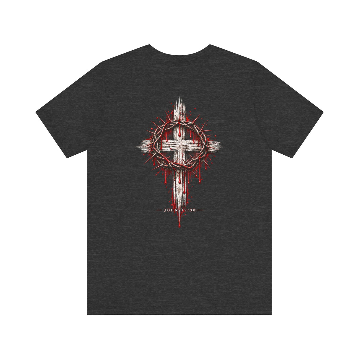 Christian Cross T-Shirt — Crown of Thorns Blood Drip Graphic Tee