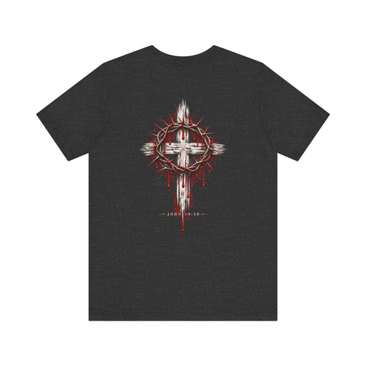 Christian Cross T-Shirt — Crown of Thorns Blood Drip Graphic Tee