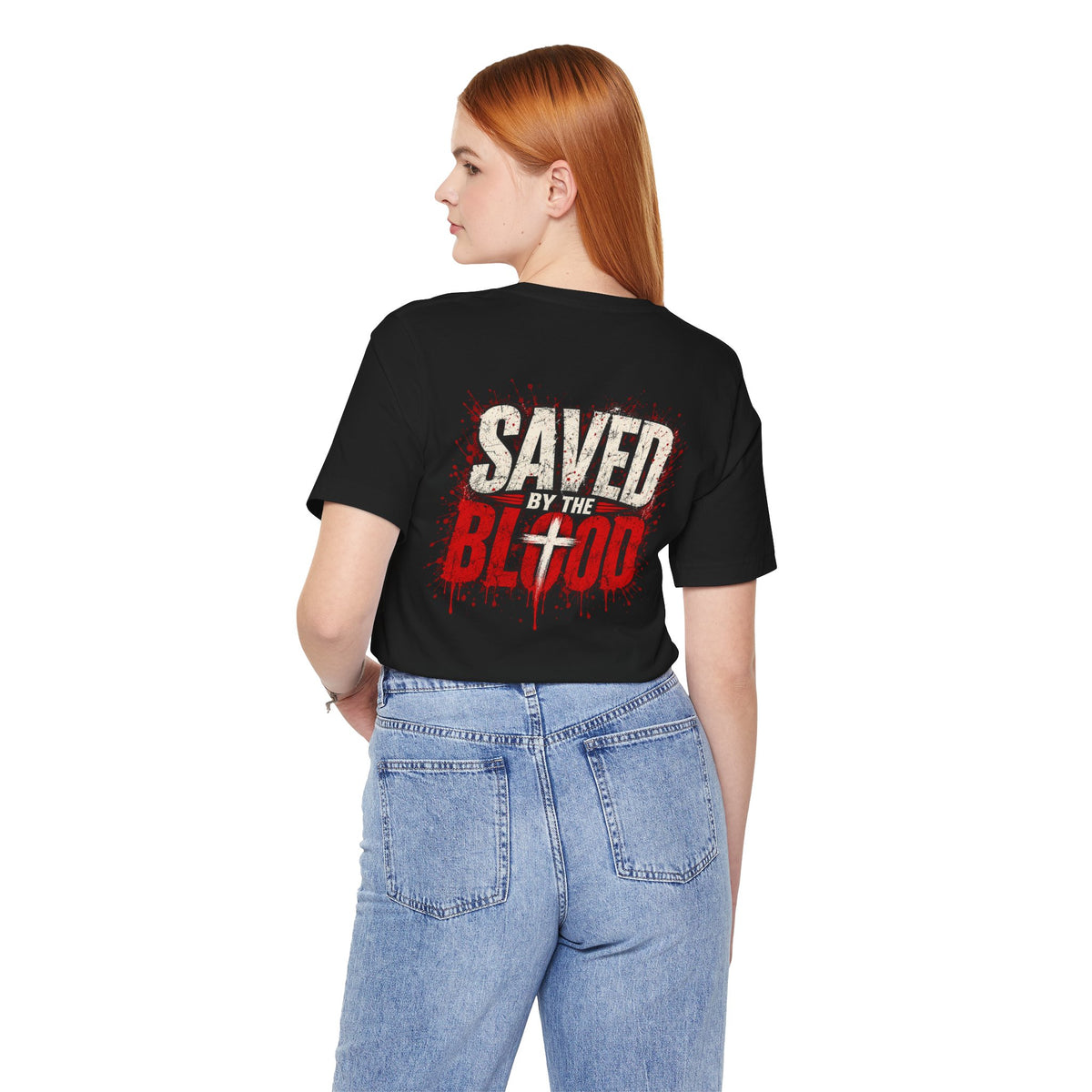 Saved by the Blood T-Shirt — Christian Faith Cross Graphic Tee