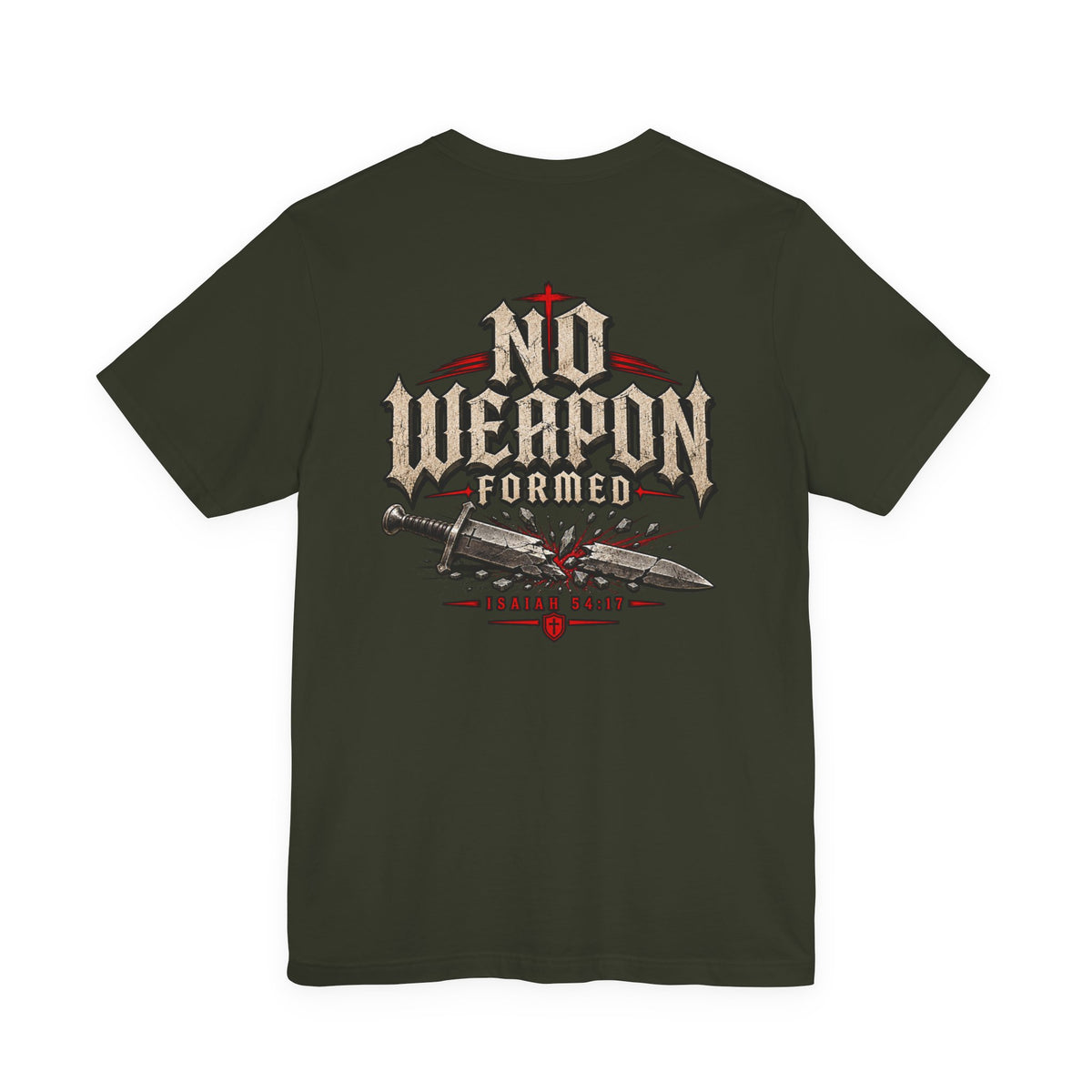 No Weapon Formed Tee — Christian Faith Graphic T-Shirt