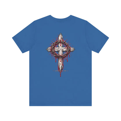 Christian Cross T-Shirt — Crown of Thorns Blood Drip Graphic Tee