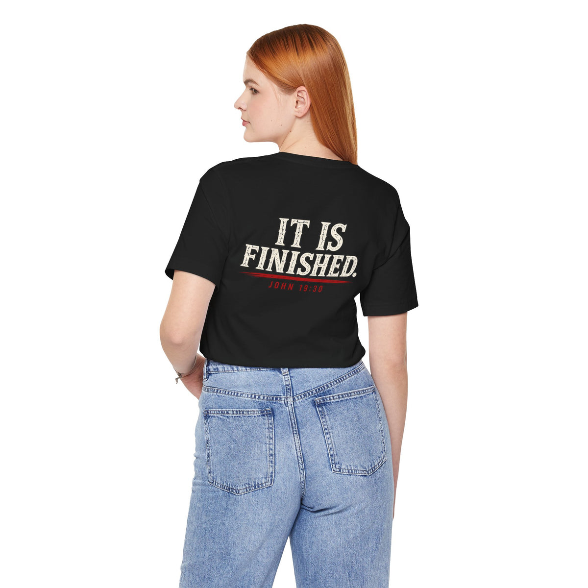 "It Is Finished" Christian Tee — John 19:30 Bible Verse T-Shirt