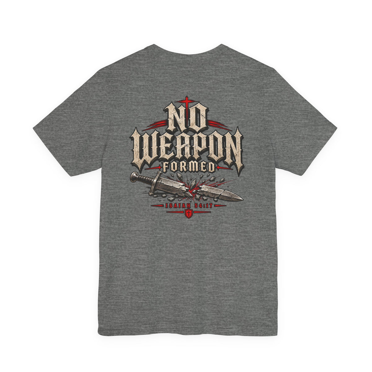 No Weapon Formed Tee — Christian Faith Graphic T-Shirt