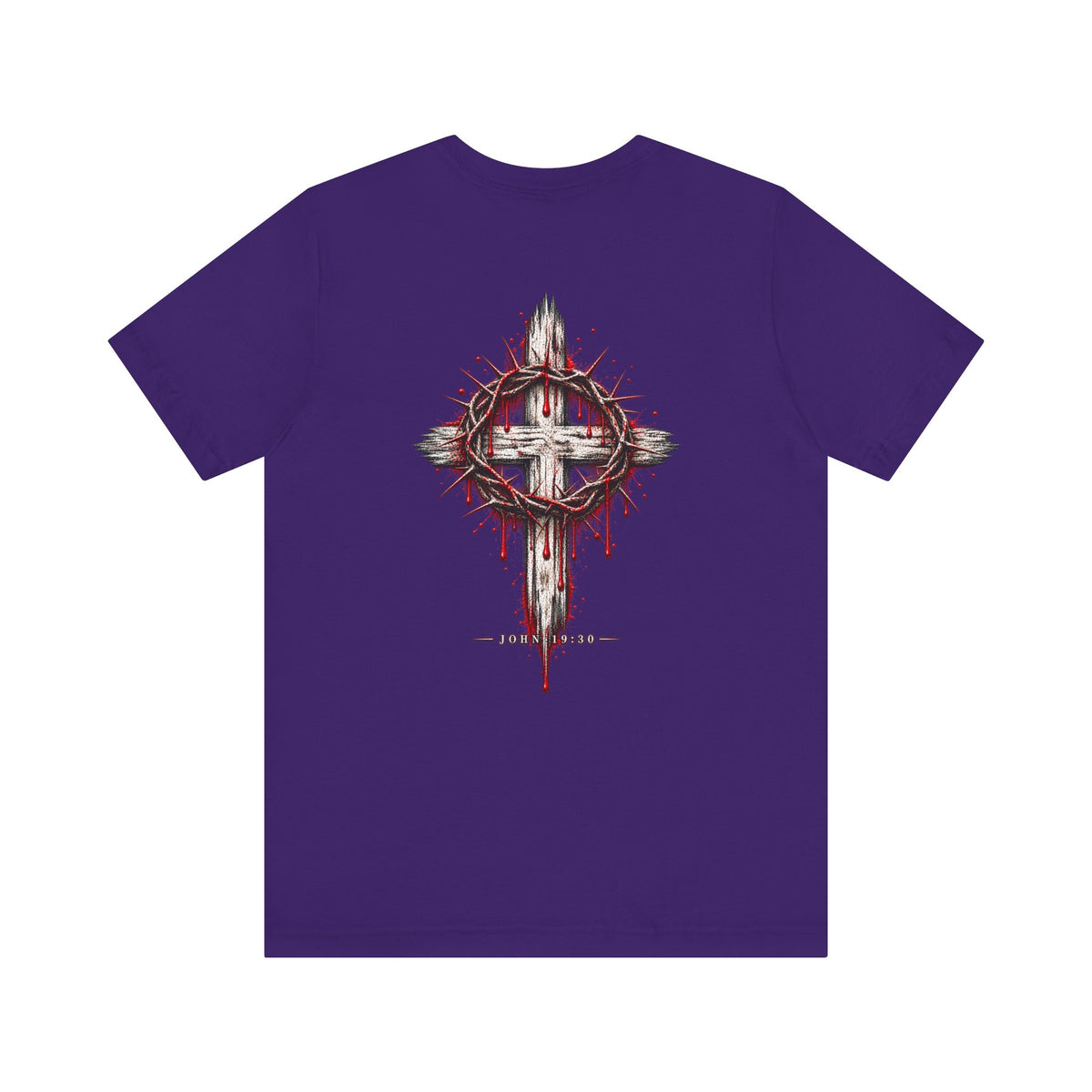 Christian Cross T-Shirt — Crown of Thorns Blood Drip Graphic Tee