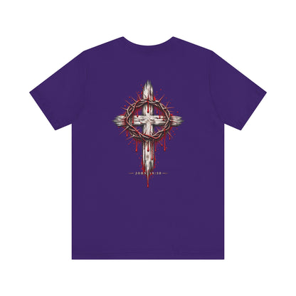 Christian Cross T-Shirt — Crown of Thorns Blood Drip Graphic Tee