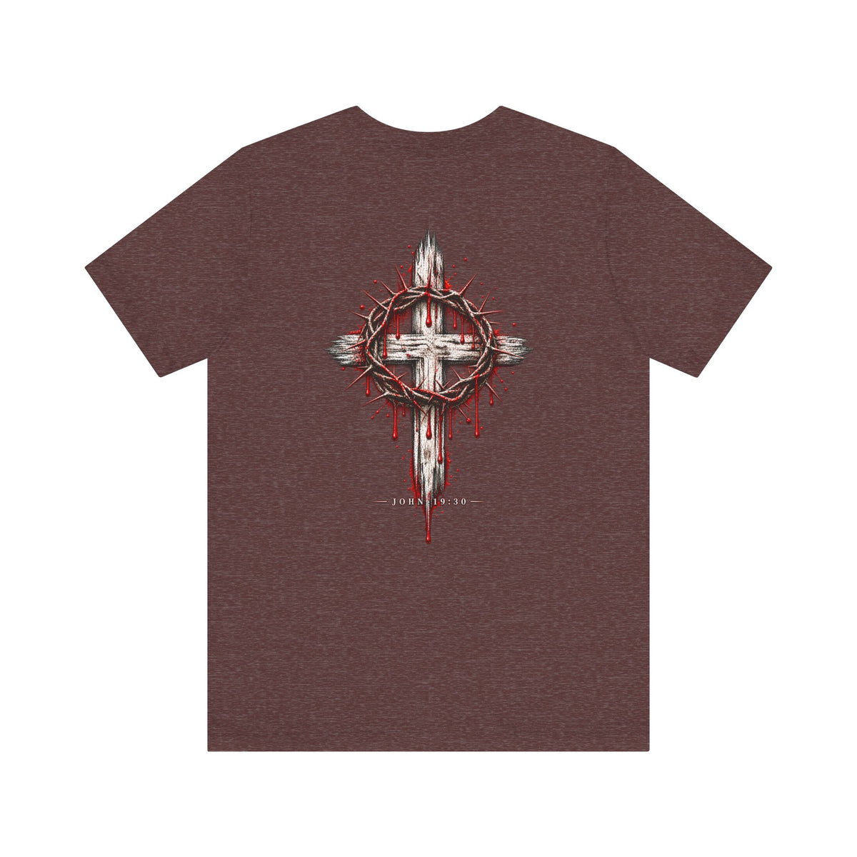 Christian Cross T-Shirt — Crown of Thorns Blood Drip Graphic Tee