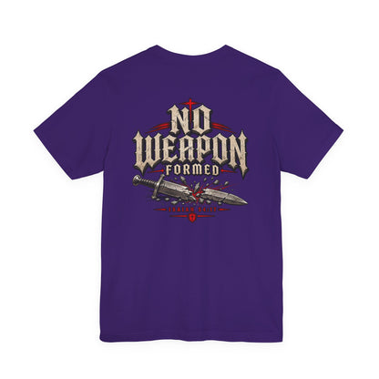 No Weapon Formed Tee — Christian Faith Graphic T-Shirt