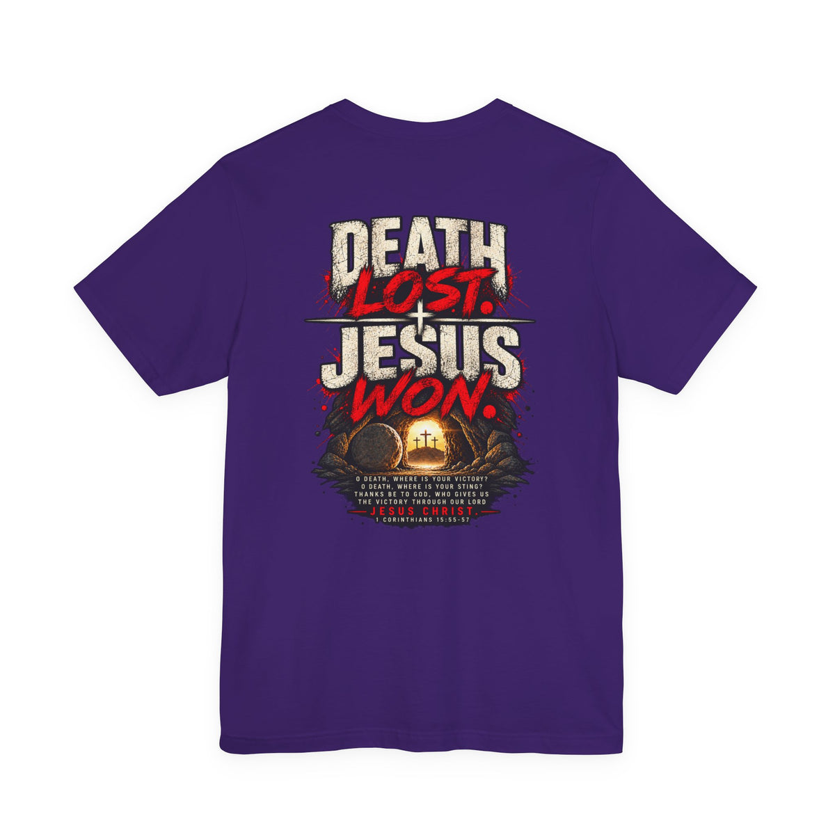 Jesus Won T-Shirt — 'Death Lost. Jesus Won.' Christian Tee