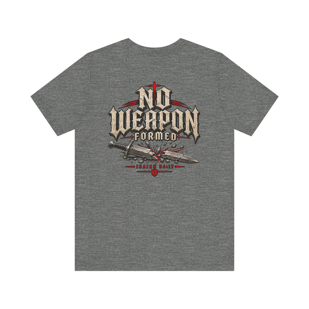 No Weapon Formed Tee — Christian Faith Graphic T-Shirt