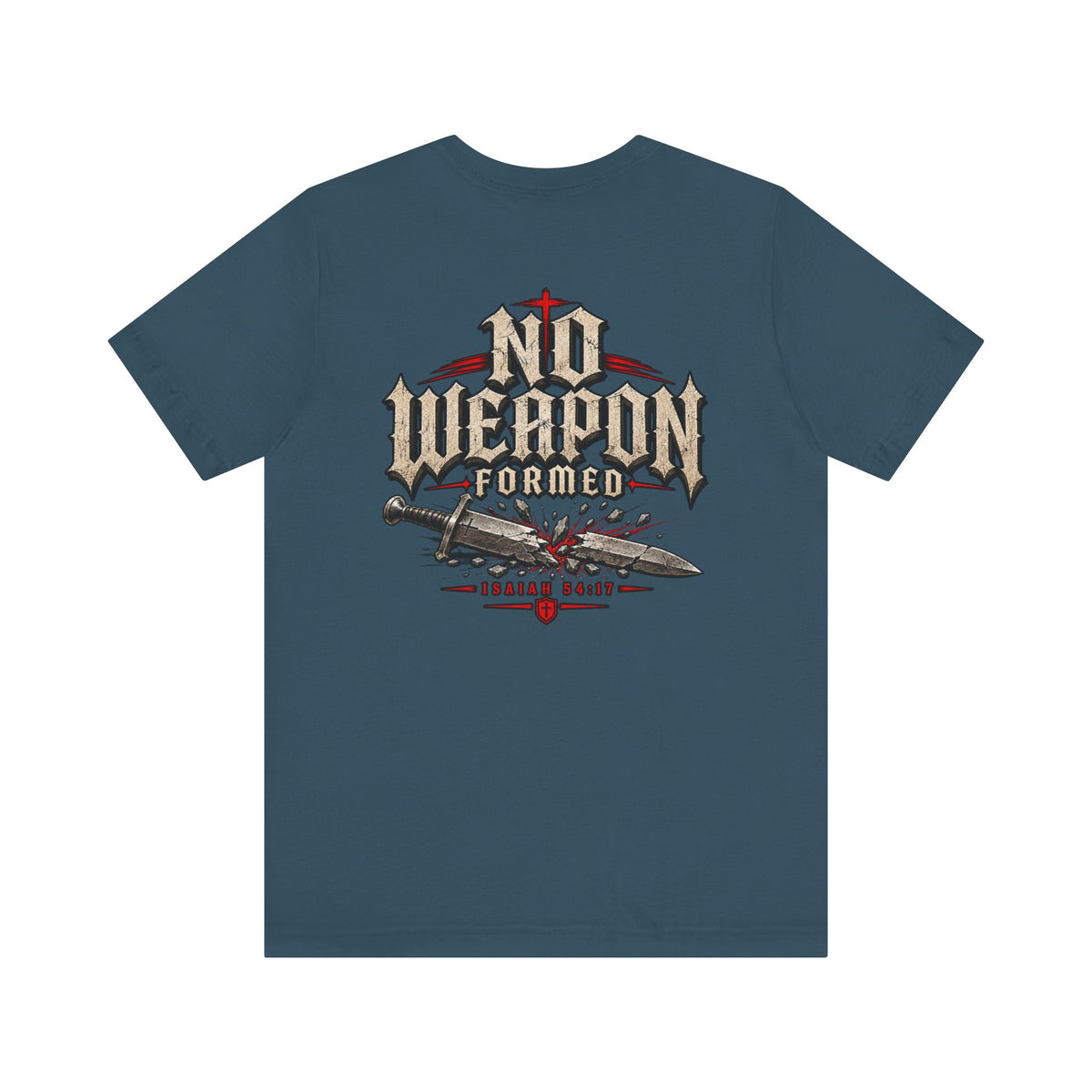 No Weapon Formed Tee — Christian Faith Graphic T-Shirt