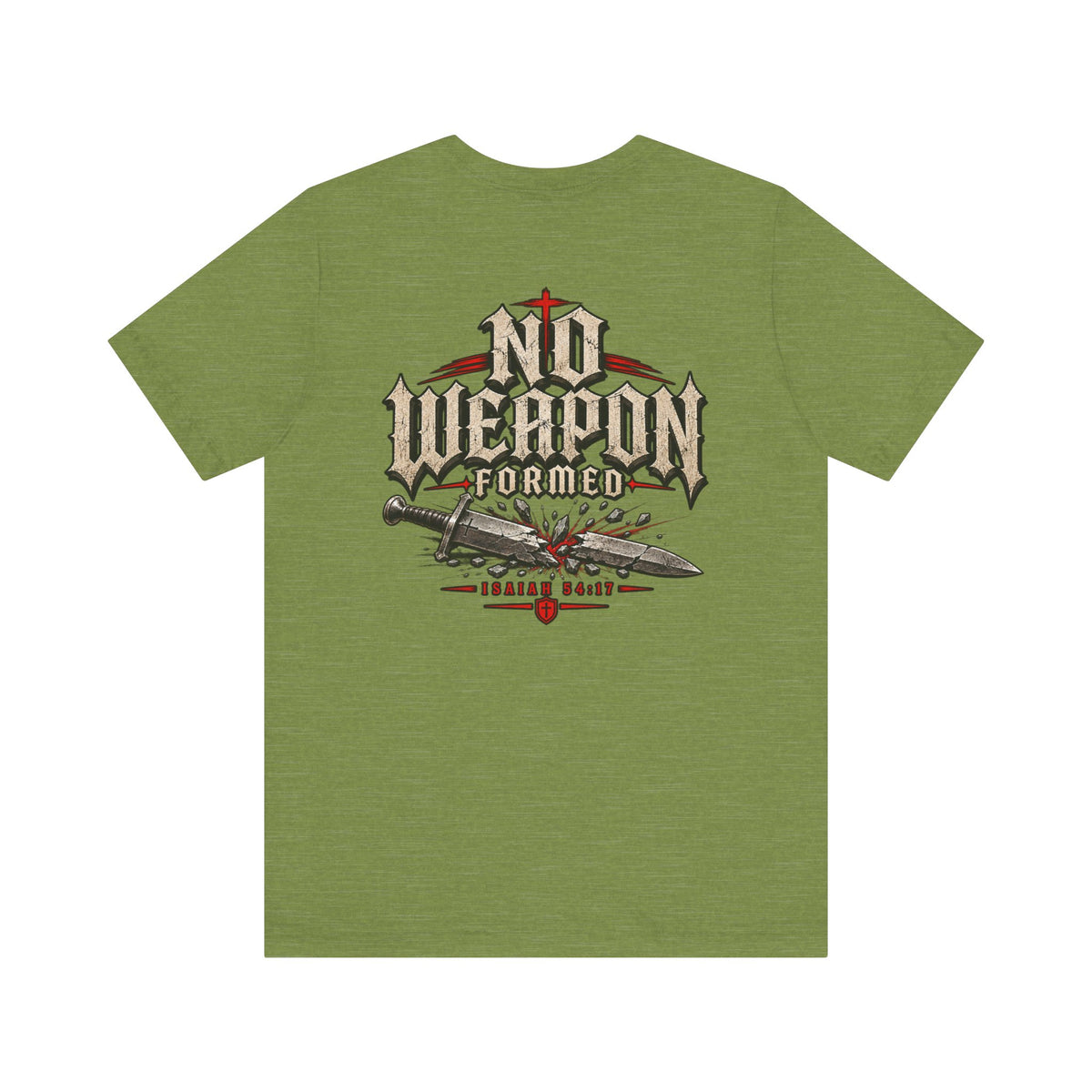 No Weapon Formed Tee — Christian Faith Graphic T-Shirt