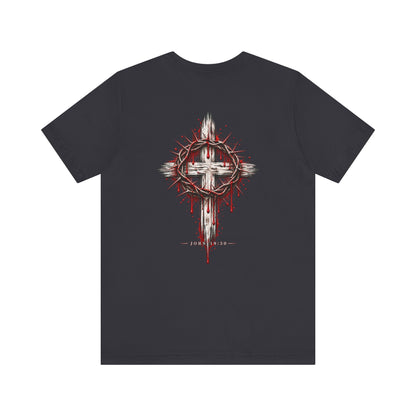 Christian Cross T-Shirt — Crown of Thorns Blood Drip Graphic Tee