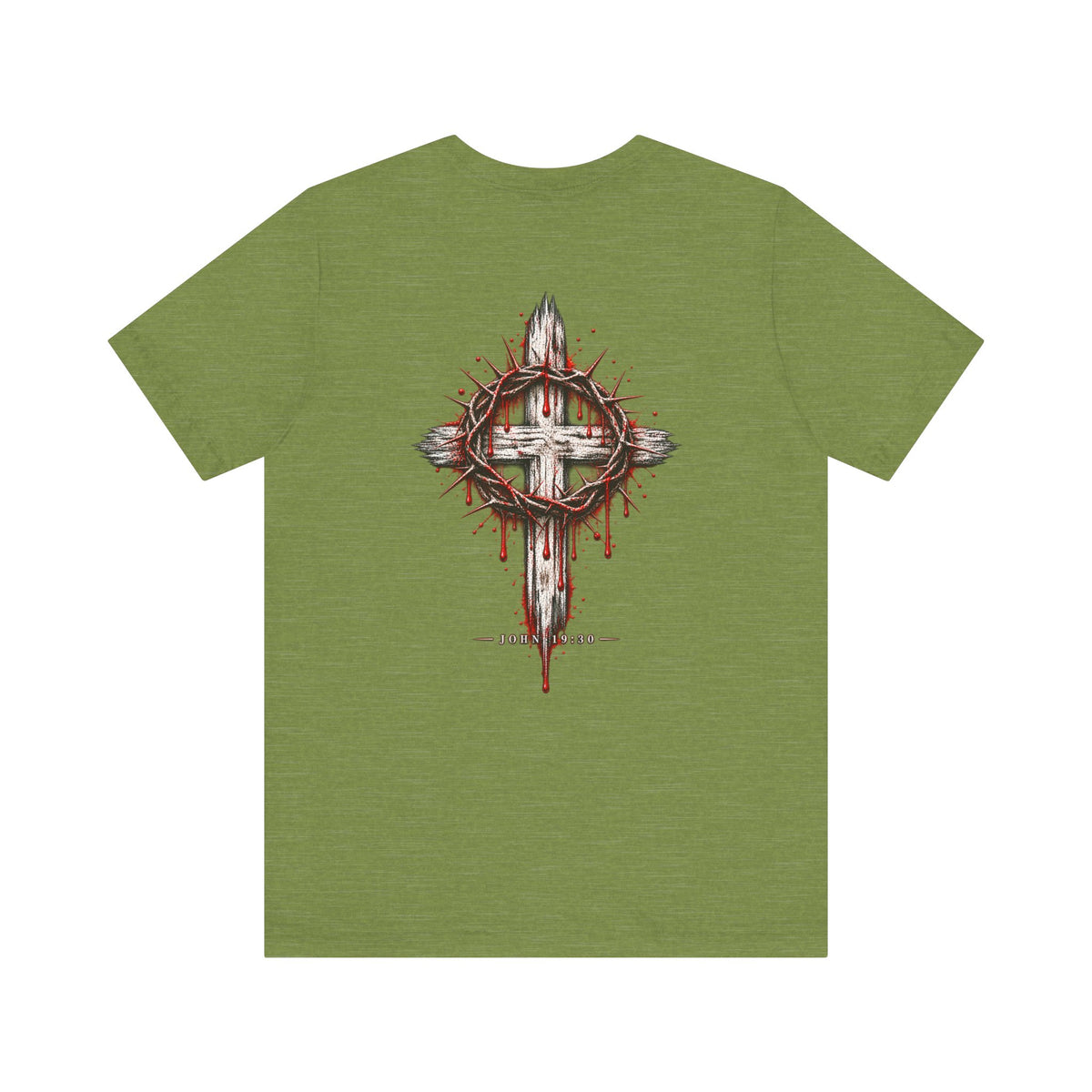 Christian Cross T-Shirt — Crown of Thorns Blood Drip Graphic Tee