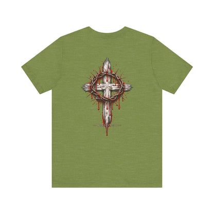 Christian Cross T-Shirt — Crown of Thorns Blood Drip Graphic Tee