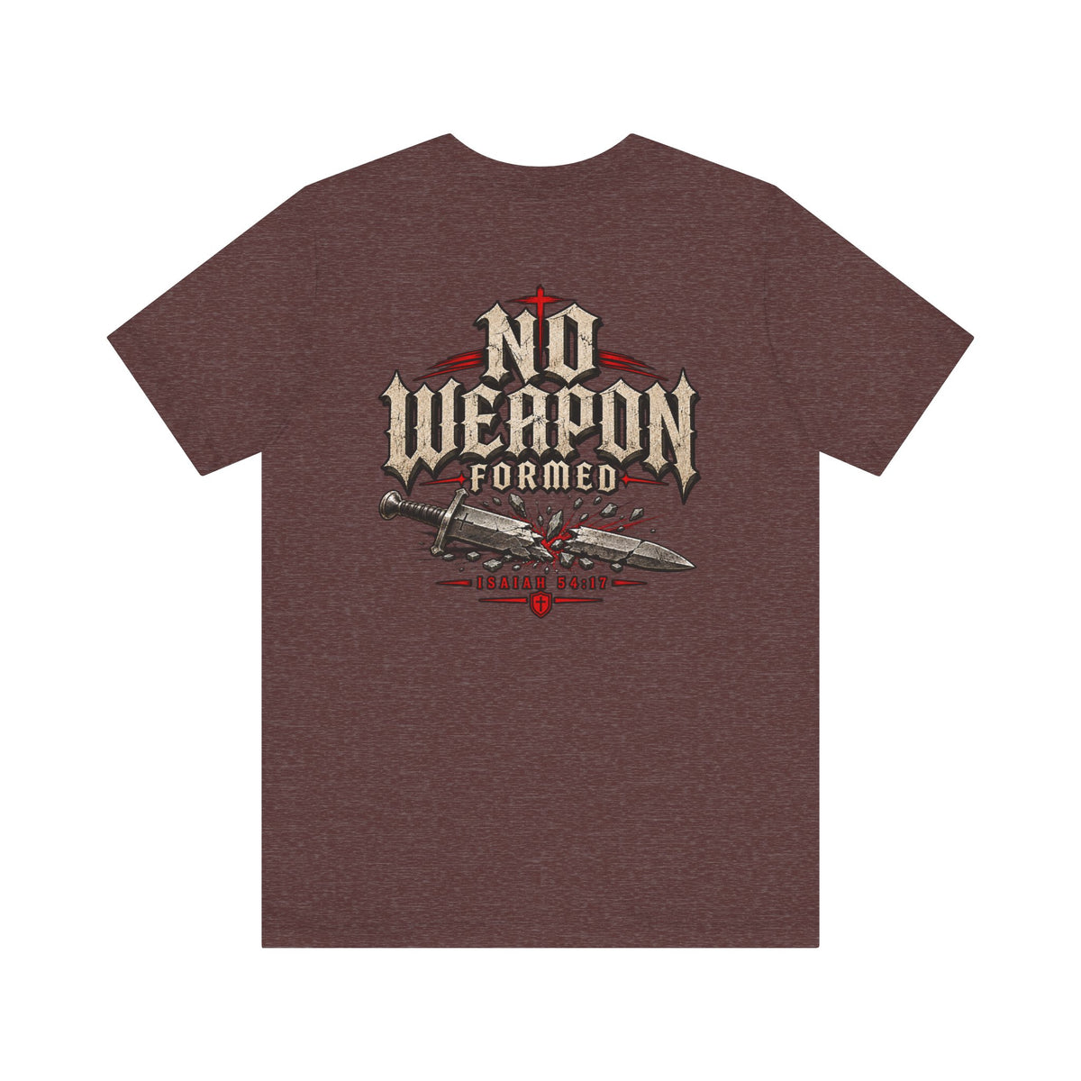 No Weapon Formed Tee — Christian Faith Graphic T-Shirt