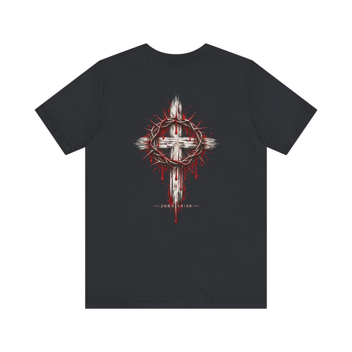 Christian Cross T-Shirt — Crown of Thorns Blood Drip Graphic Tee