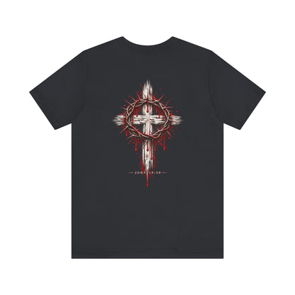 Christian Cross T-Shirt — Crown of Thorns Blood Drip Graphic Tee