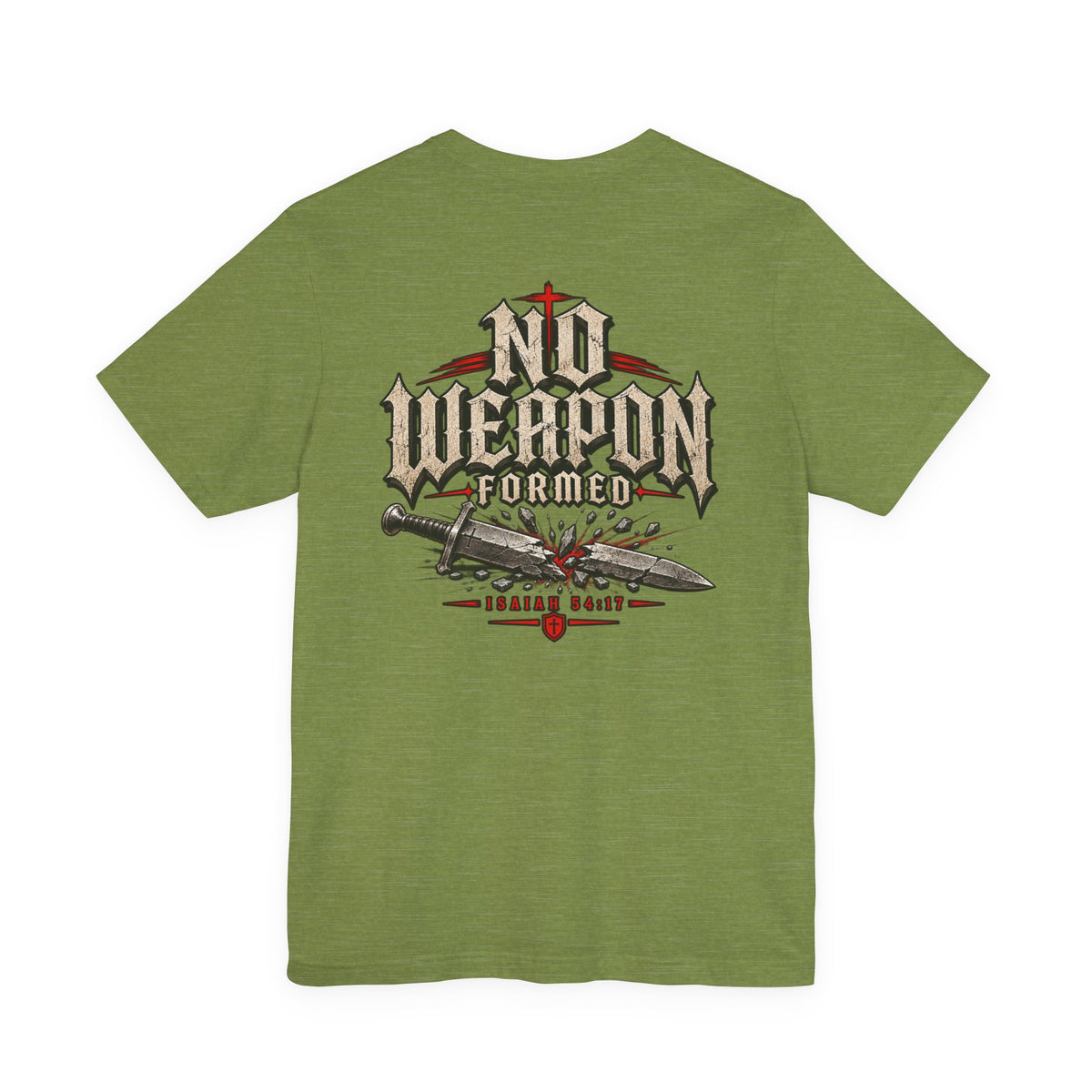 No Weapon Formed Tee — Christian Faith Graphic T-Shirt