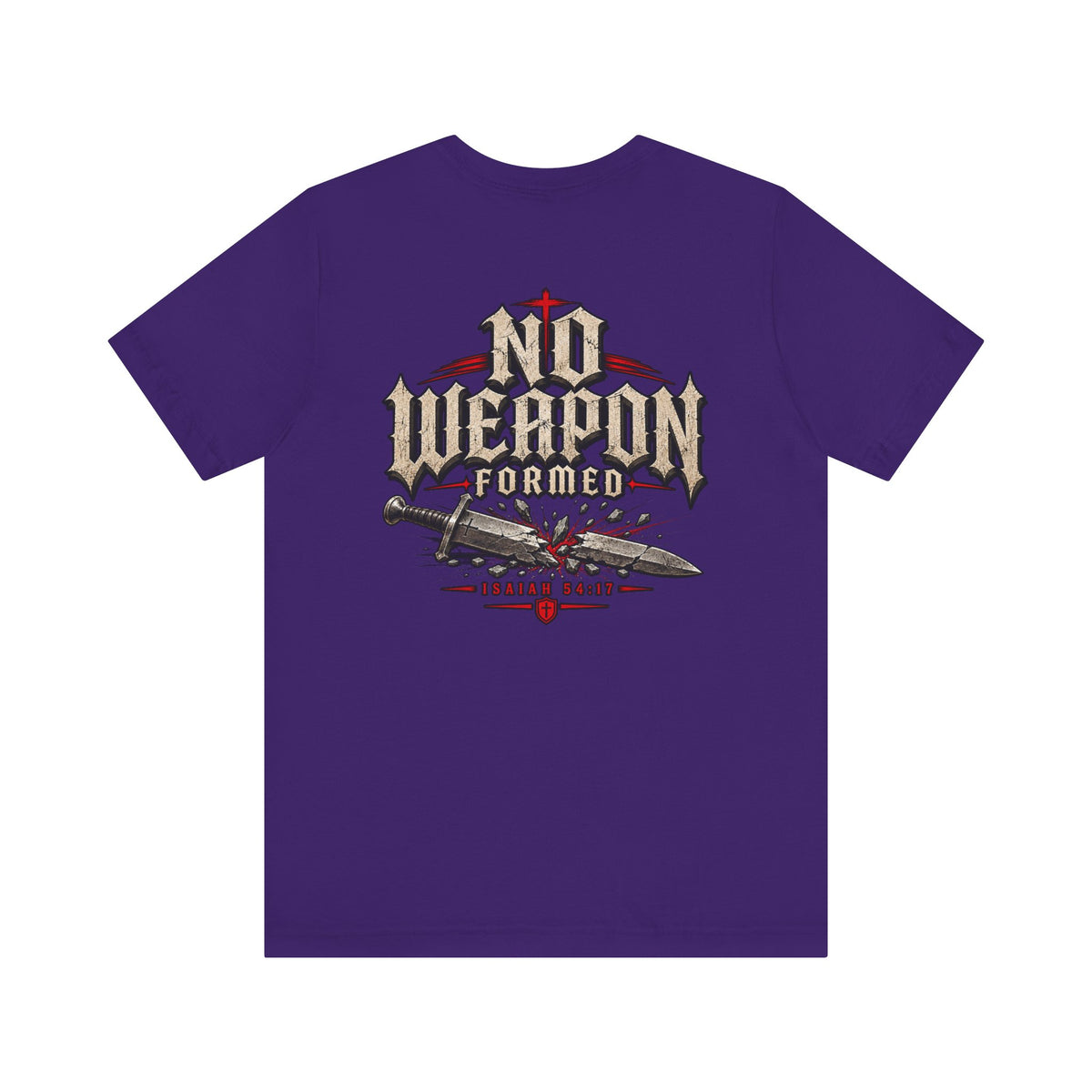 No Weapon Formed Tee — Christian Faith Graphic T-Shirt