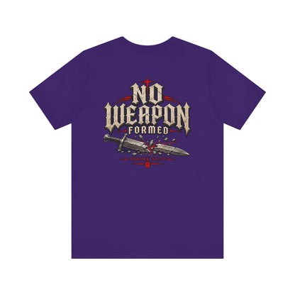 No Weapon Formed Tee — Christian Faith Graphic T-Shirt