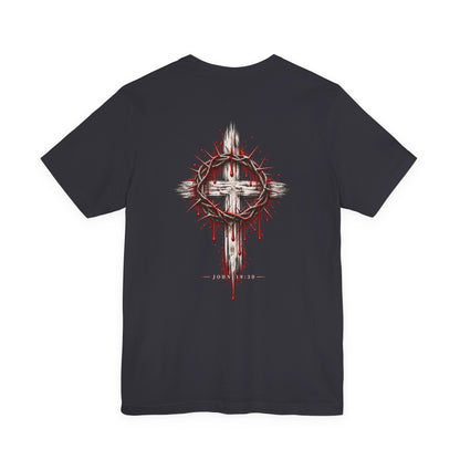 Christian Cross T-Shirt — Crown of Thorns Blood Drip Graphic Tee
