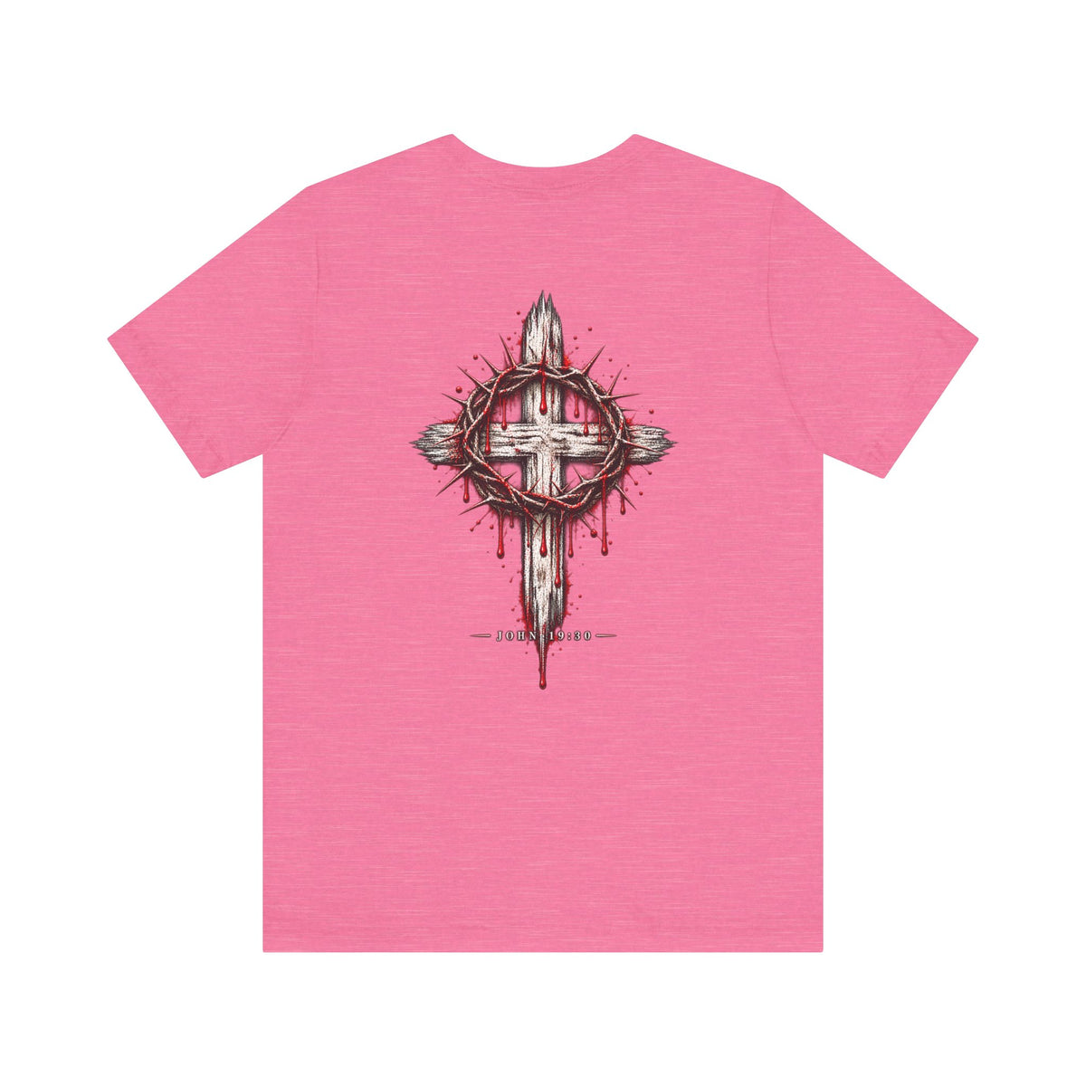 Christian Cross T-Shirt — Crown of Thorns Blood Drip Graphic Tee