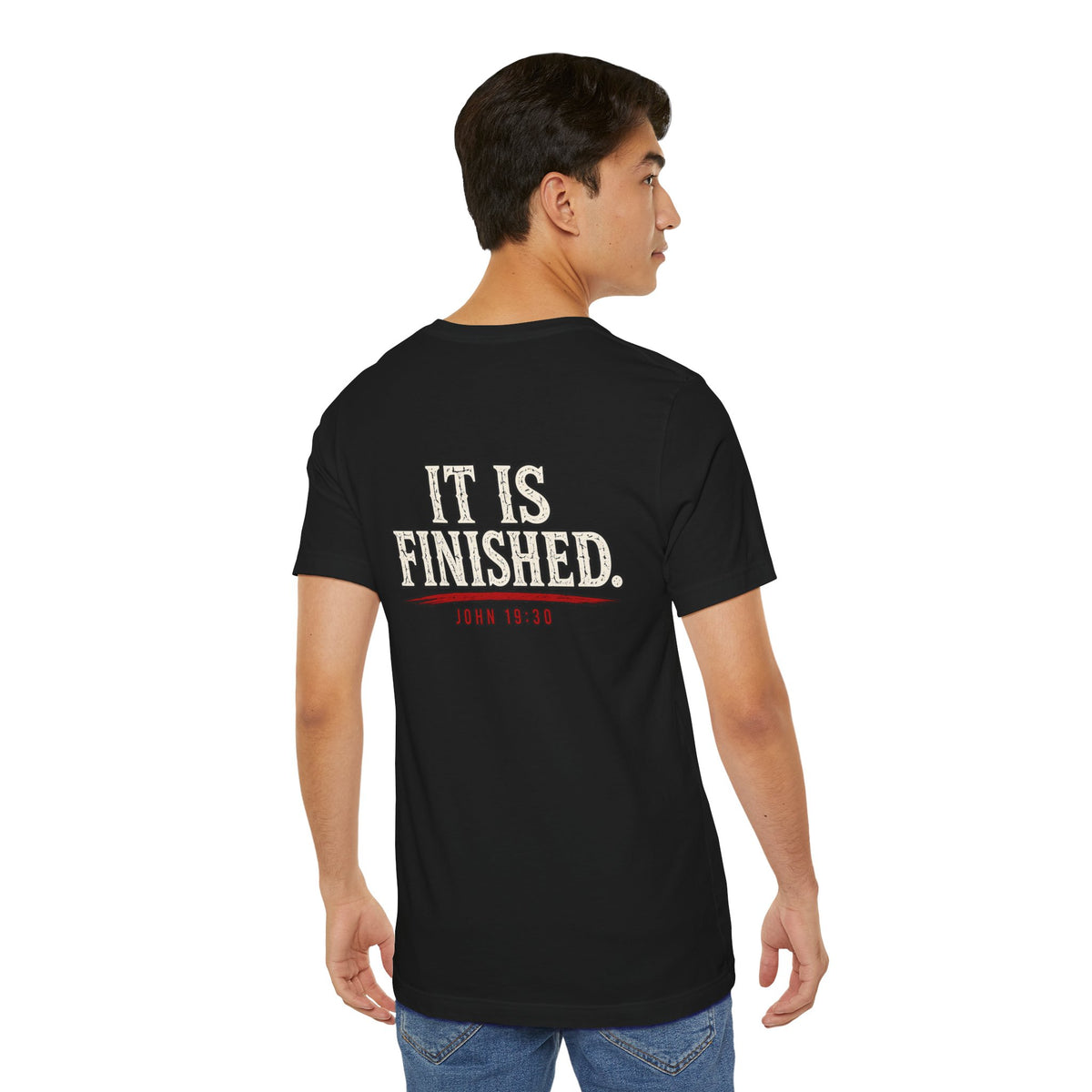 "It Is Finished" Christian Tee — John 19:30 Bible Verse T-Shirt