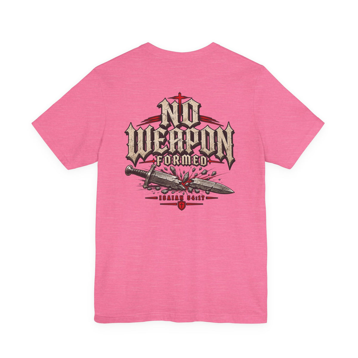 No Weapon Formed Tee — Christian Faith Graphic T-Shirt