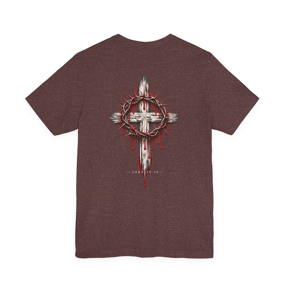 Christian Cross T-Shirt — Crown of Thorns Blood Drip Graphic Tee