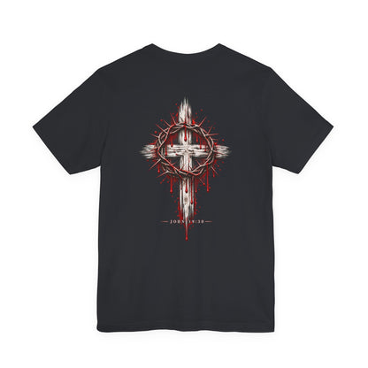 Christian Cross T-Shirt — Crown of Thorns Blood Drip Graphic Tee