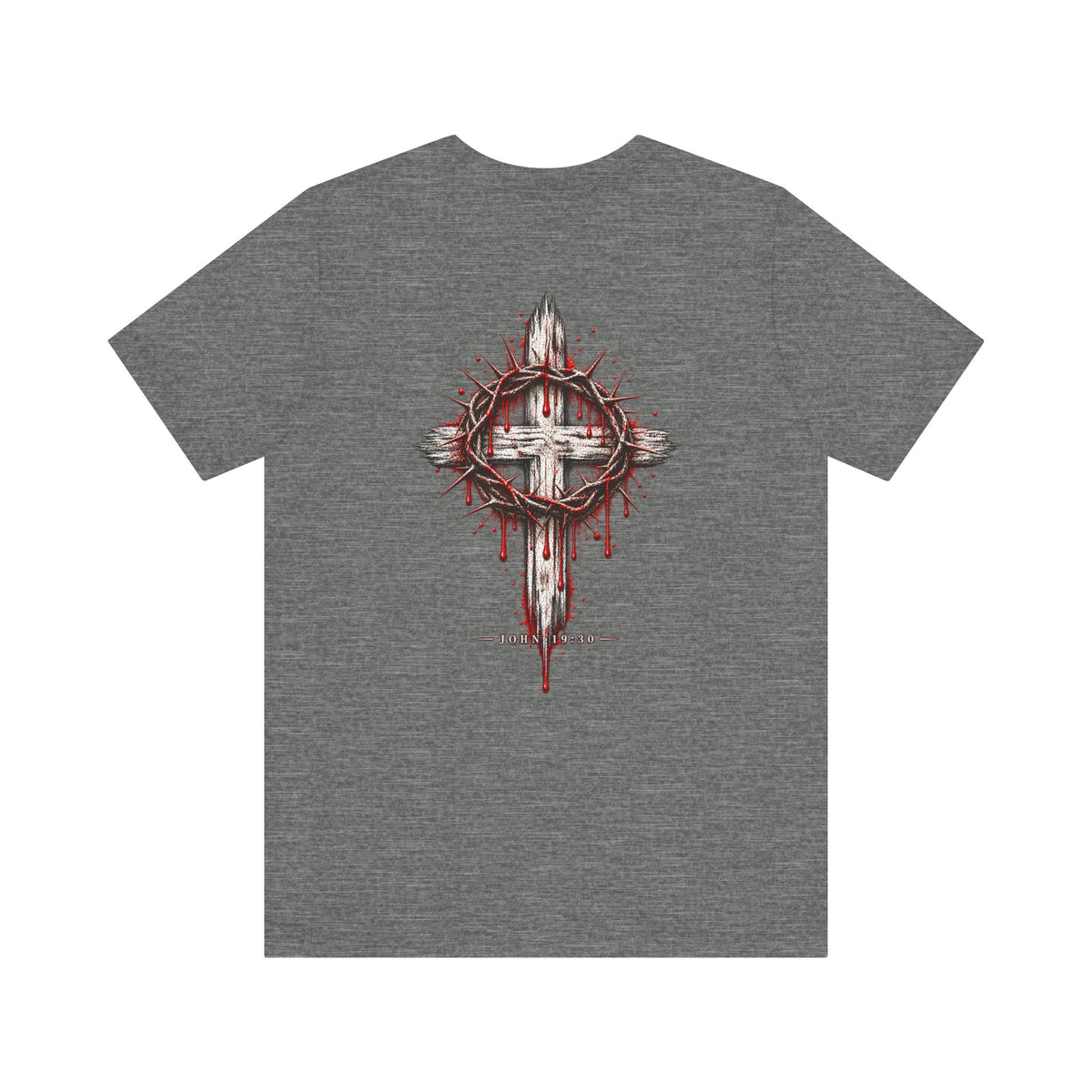 Christian Cross T-Shirt — Crown of Thorns Blood Drip Graphic Tee