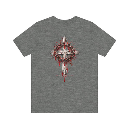 Christian Cross T-Shirt — Crown of Thorns Blood Drip Graphic Tee