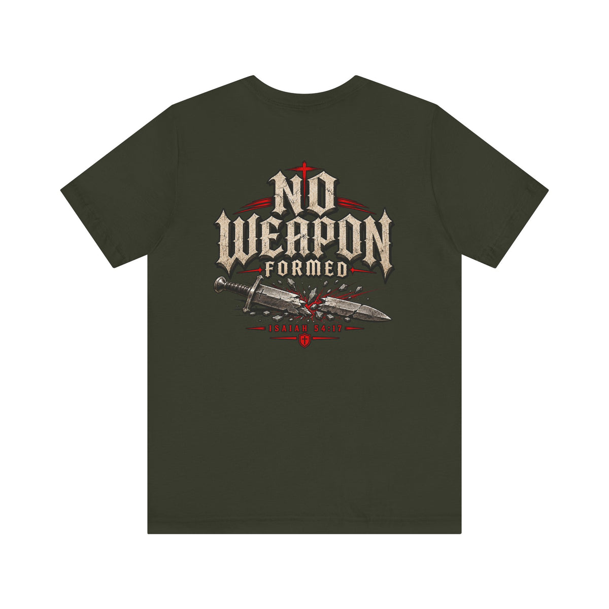 No Weapon Formed Tee — Christian Faith Graphic T-Shirt