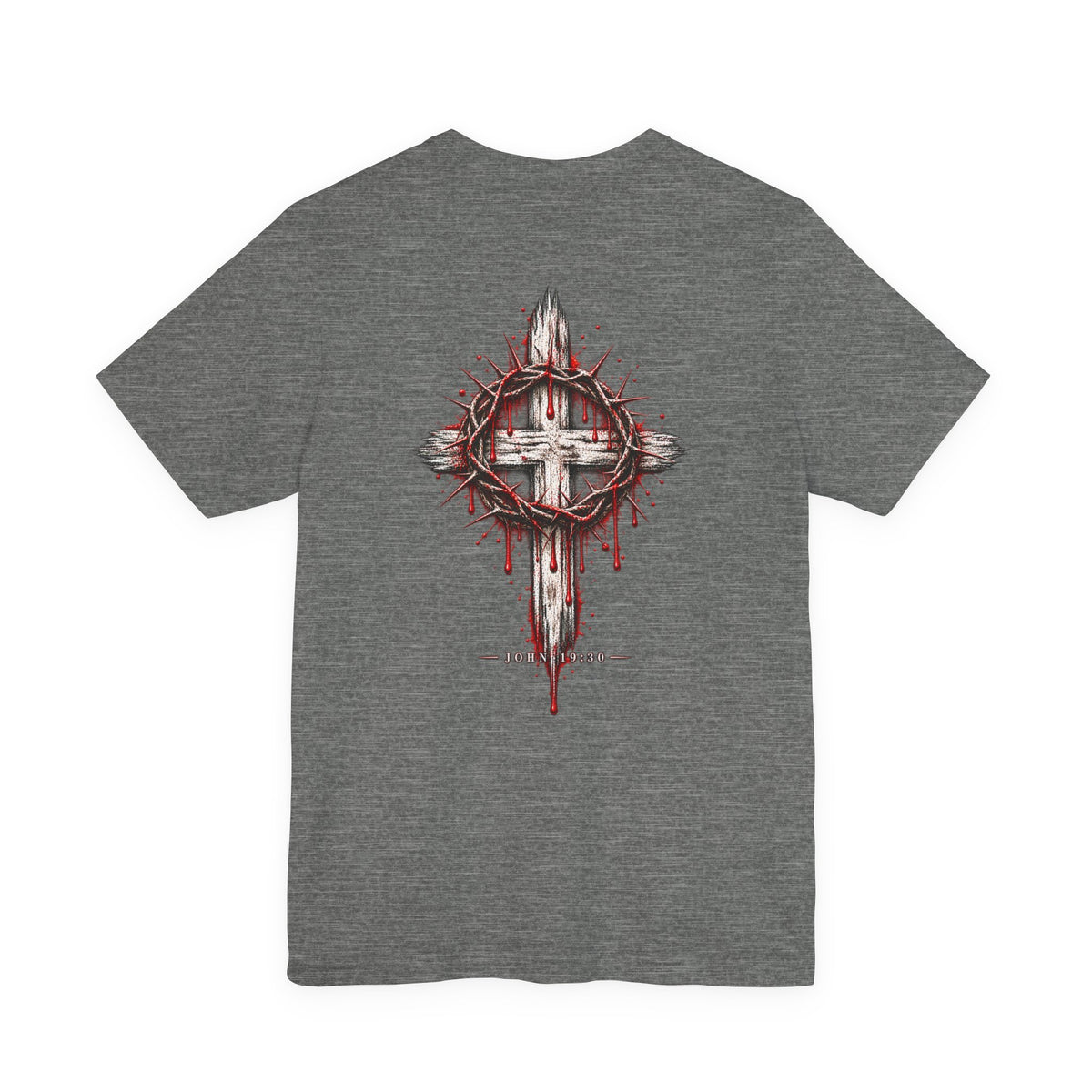 Christian Cross T-Shirt — Crown of Thorns Blood Drip Graphic Tee