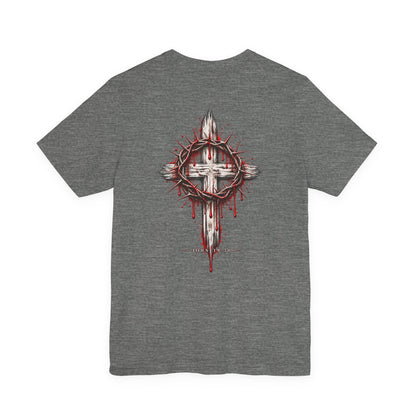 Christian Cross T-Shirt — Crown of Thorns Blood Drip Graphic Tee