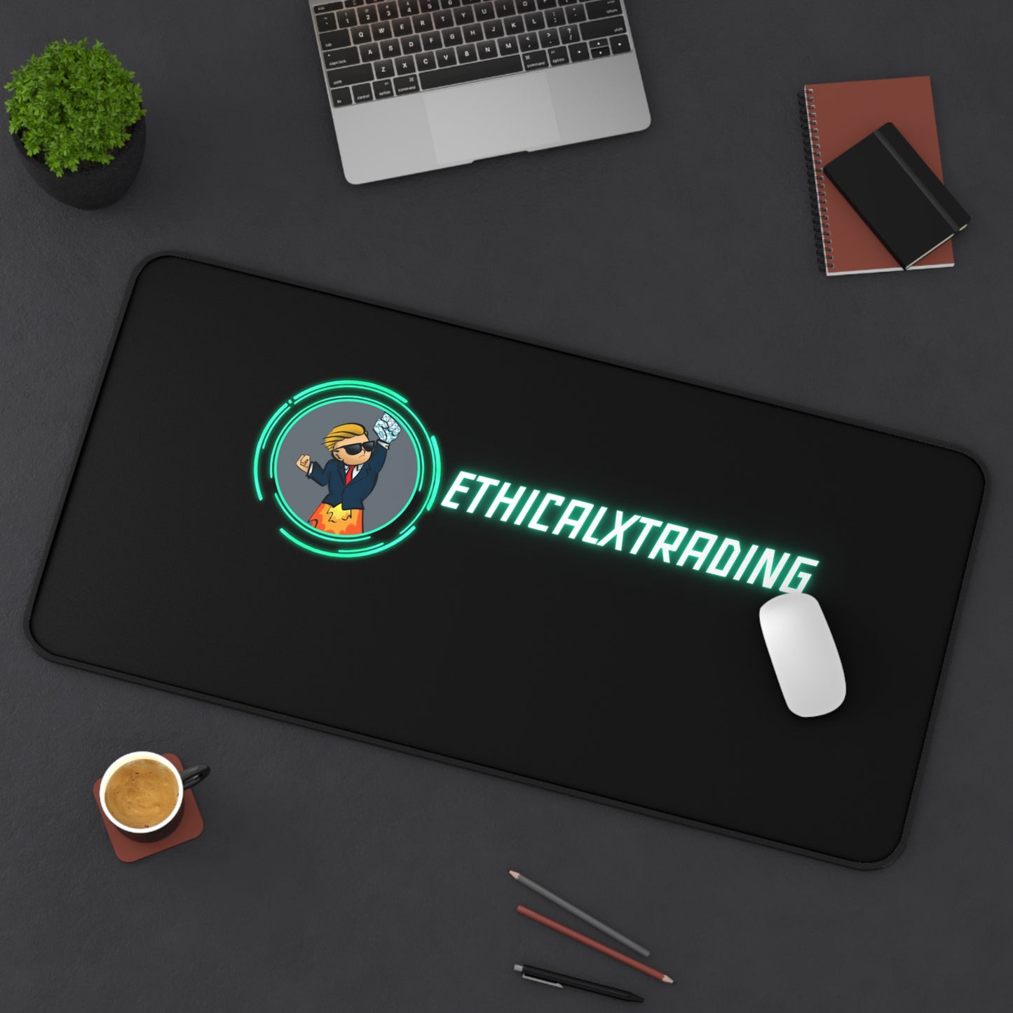 Ethical Trading Desk Mat - Sleek and Motivational Workspace Accessory