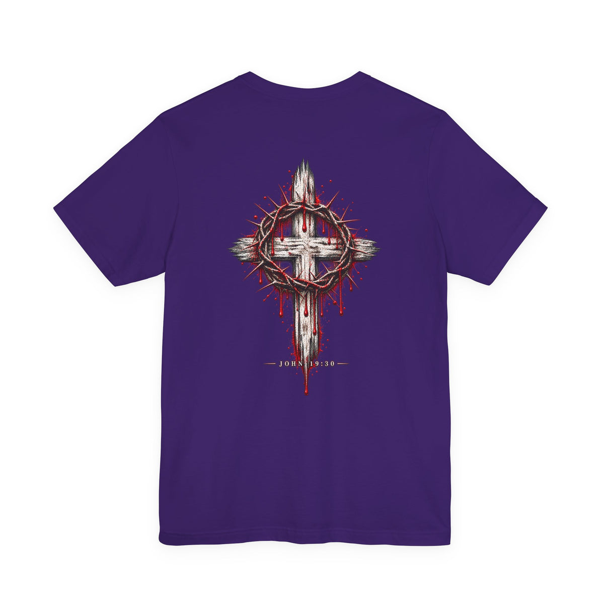Christian Cross T-Shirt — Crown of Thorns Blood Drip Graphic Tee