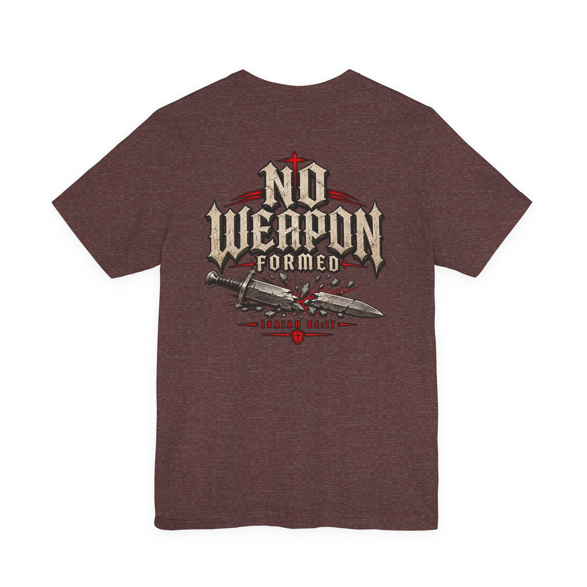 No Weapon Formed Tee — Christian Faith Graphic T-Shirt