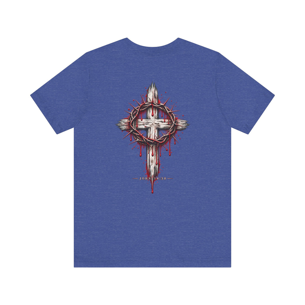 Christian Cross T-Shirt — Crown of Thorns Blood Drip Graphic Tee